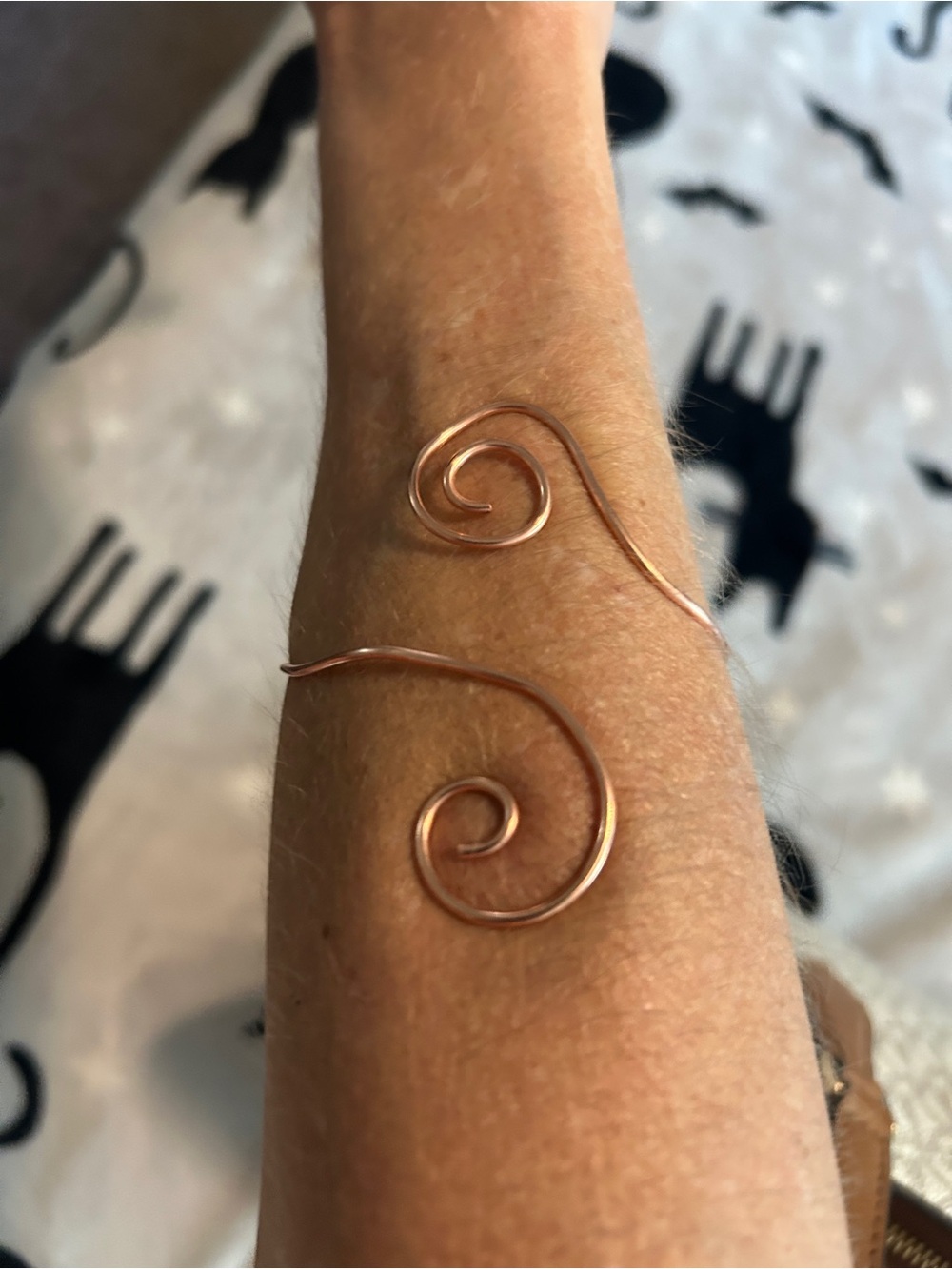 Handcrafted Copper Spiral Cuff Bracelet Holistic Benefits, Energy & Balance